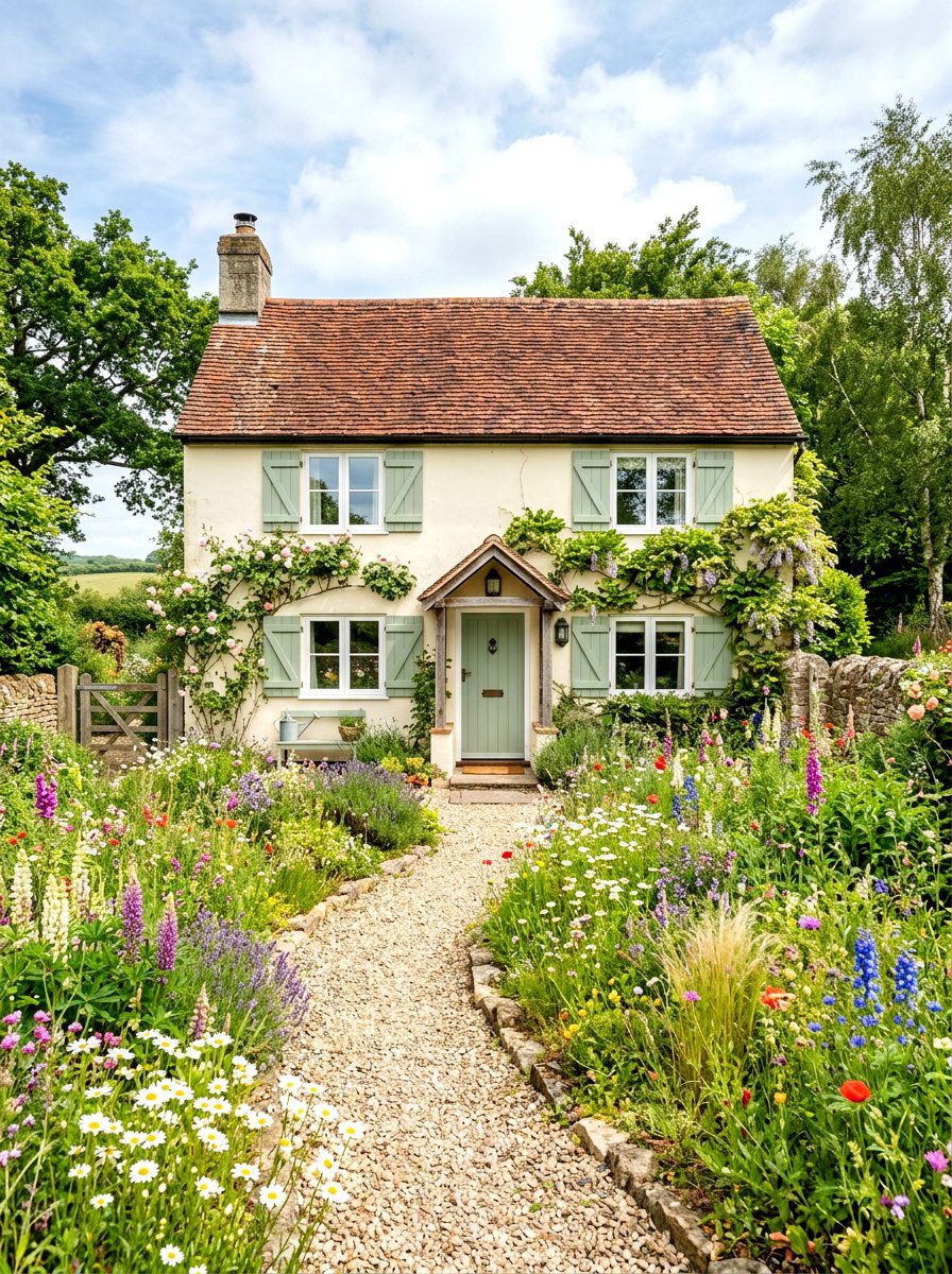 Sage Green Cottage Shutters - 30 exterior shutters ideas