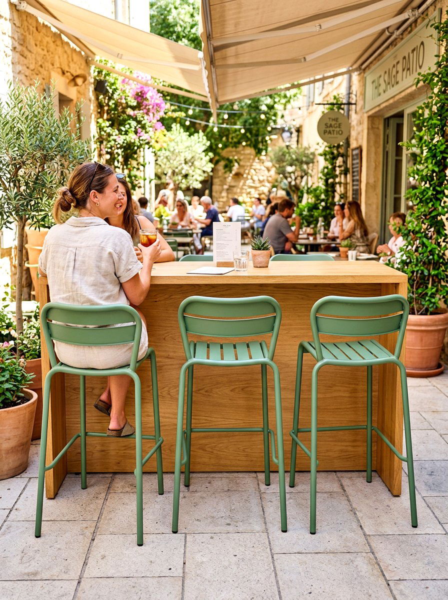 Sage Green Counter Stools - 30 sage green patio ideas