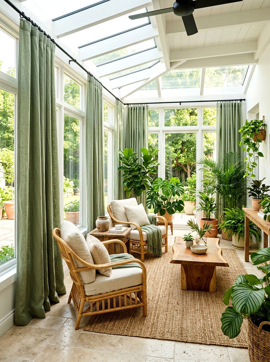 Sage Green Curtains For Sunroom - 30 drapery color ideas