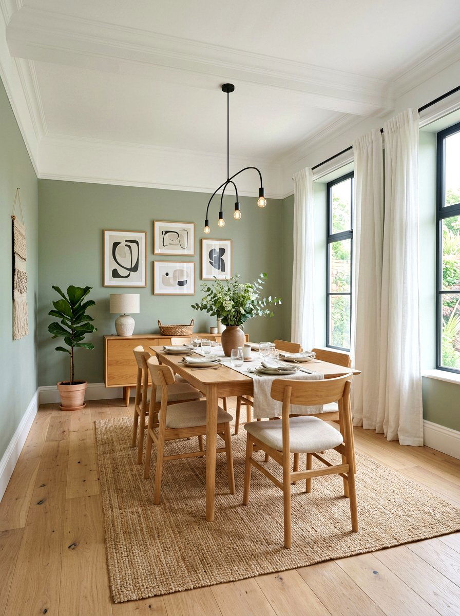 Sage Green Dining Room - 30 green dining room ideas