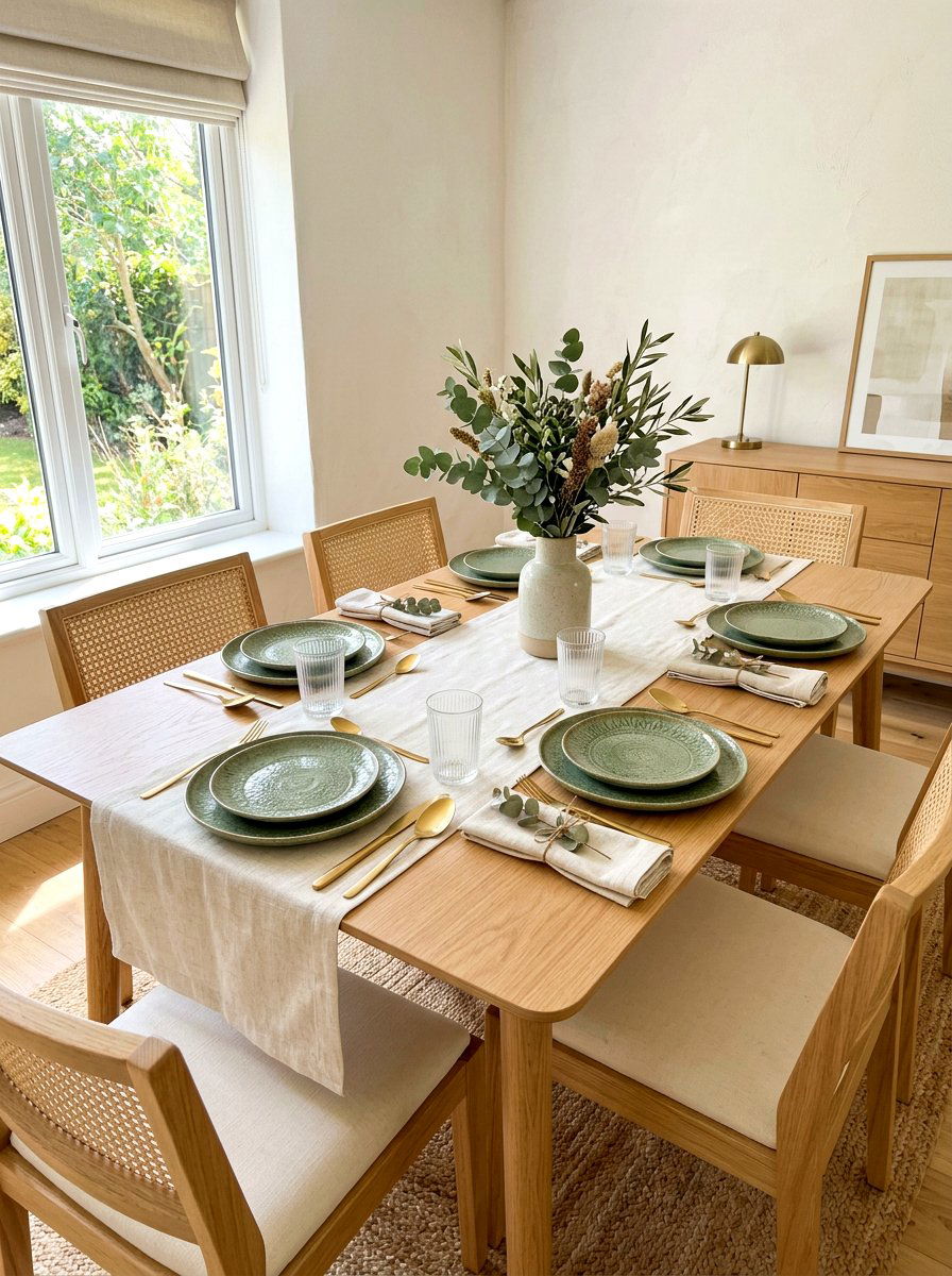 Sage Green Dinnerware - 30 fall harvest table ideas