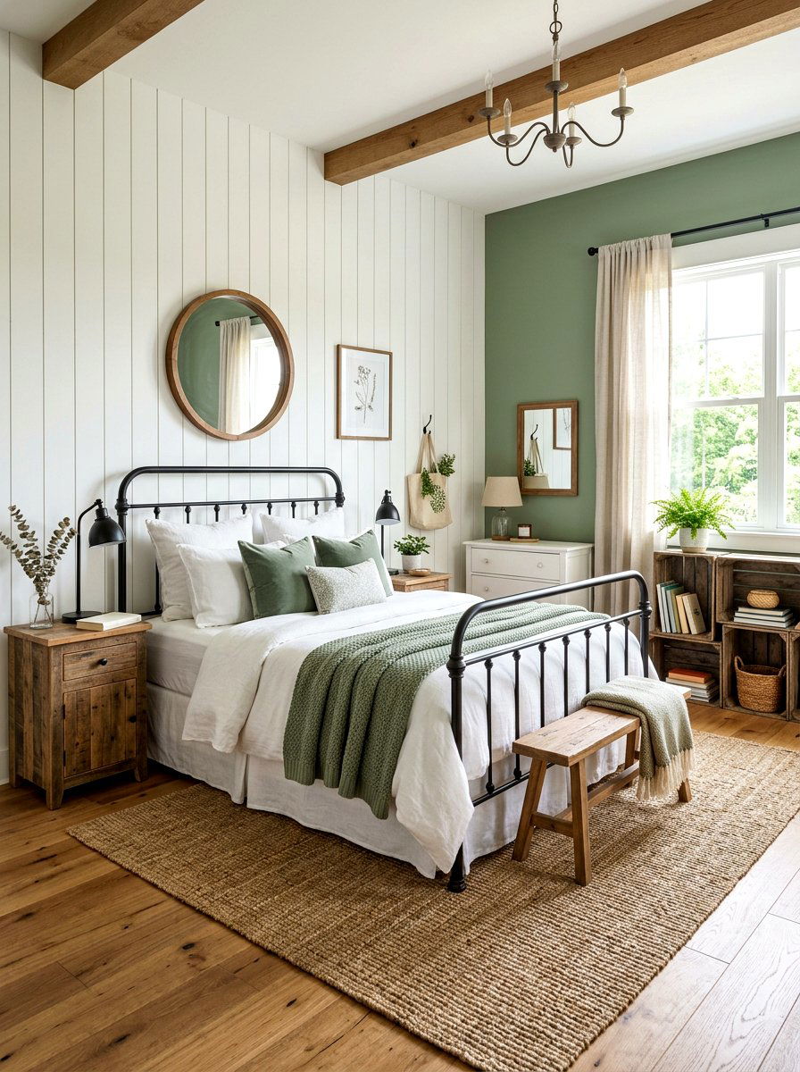 Sage Green Farmhouse Bedroom - 30 sage green bedroom ideas