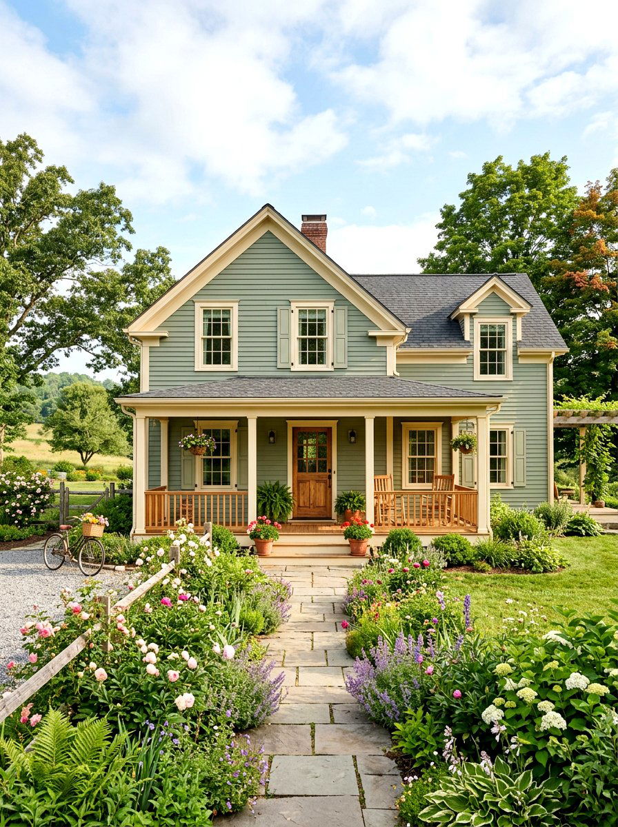 Sage Green Farmhouse Exterior - 30 farmhouse exterior ideas