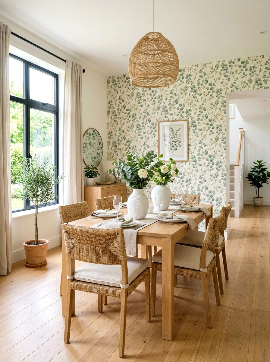 Sage Green Floral Wallpaper - 30 floral dining wallpaper ideas