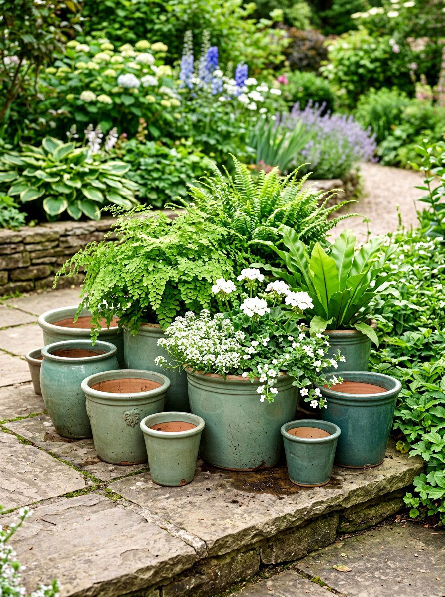 Sage Green Flower Pots - 30 sage green patio ideas