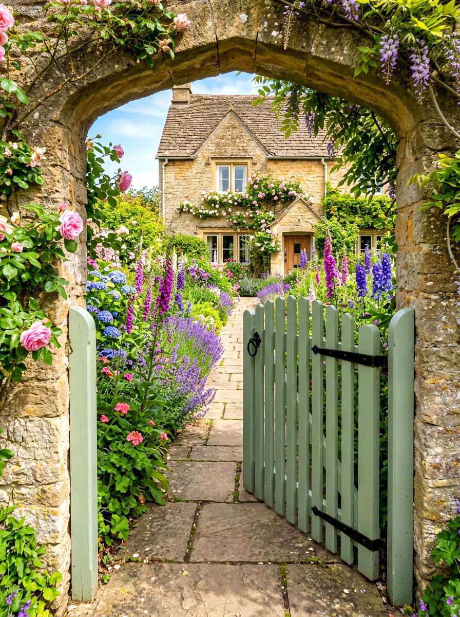 Sage Green Garden Gate - 30 sage green patio ideas