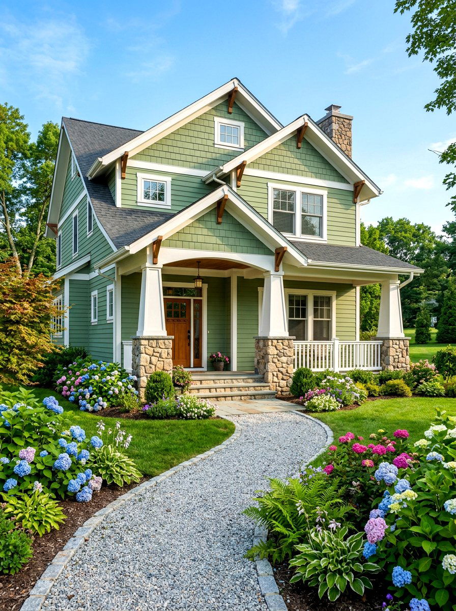 Sage Green House Exterior - 30 exterior paint color ideas