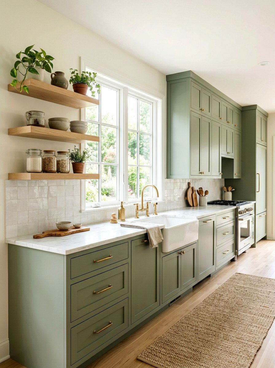 Sage Green Kitchen Cabinet - 30 Pinterest kitchen ideas
