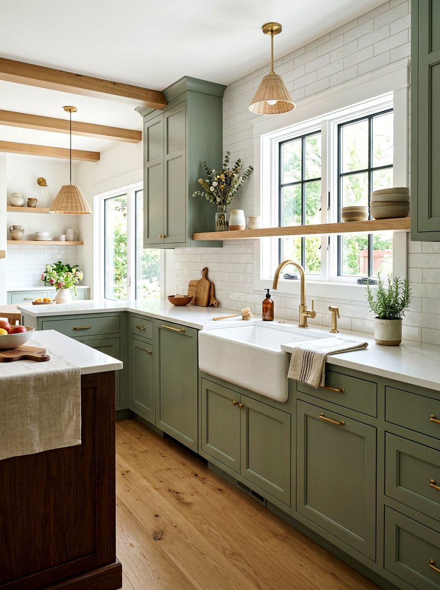 Sage Green Kitchen Sink - 30 apron sink kitchen ideas