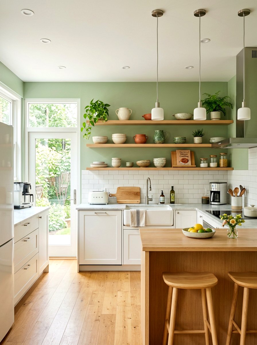 Sage Green Kitchen Walls - 30 matcha kitchen ideas