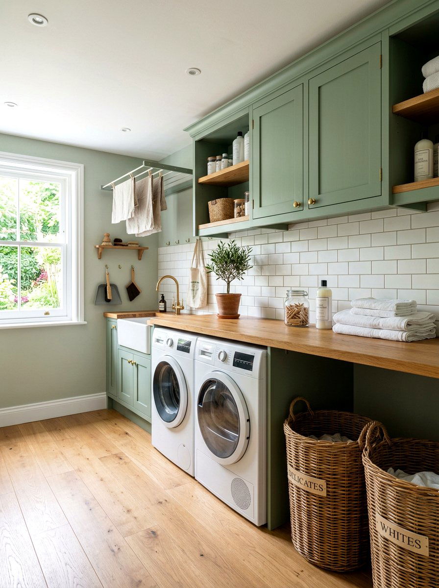 Sage Green Laundry Room - 30 sage green decor ideas