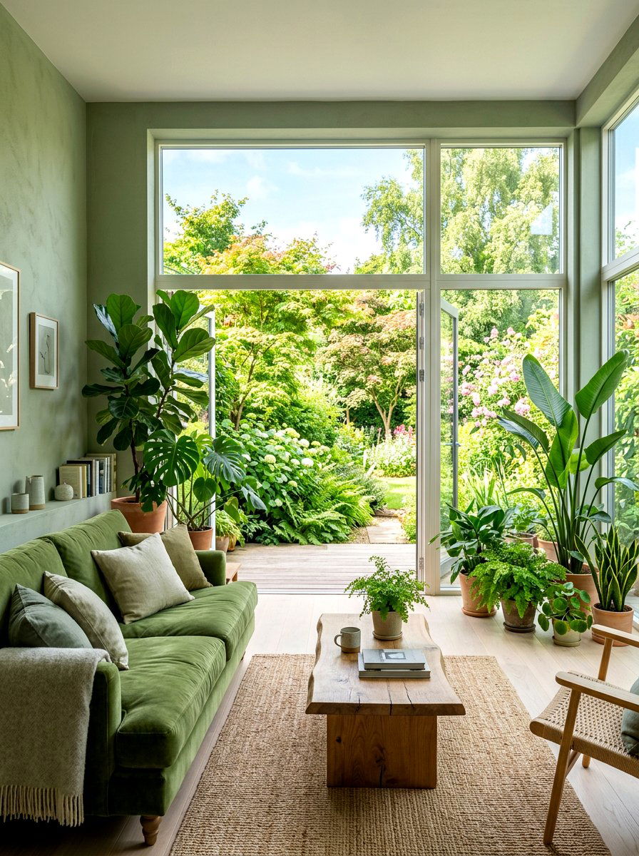 Sage Green Living Room - 30 tonal living room ideas