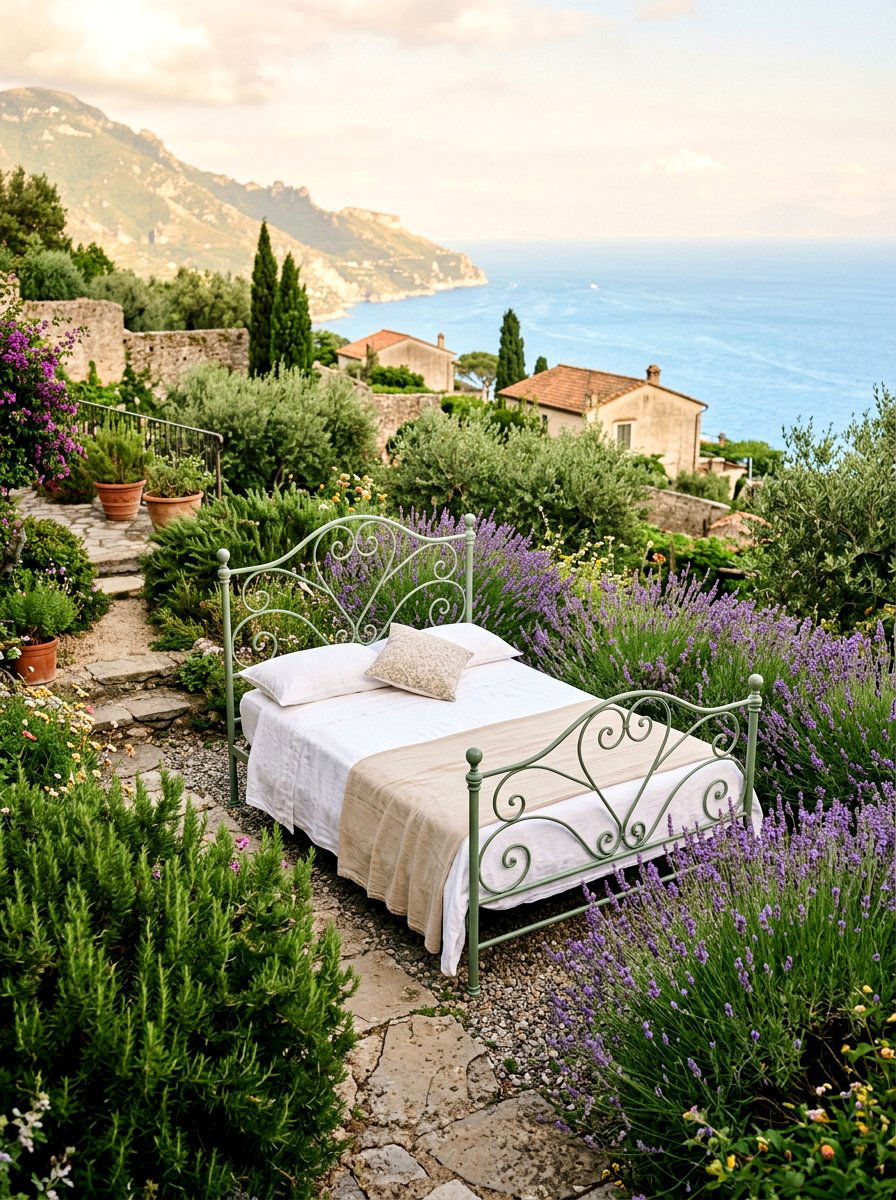 Sage Green Metal Bed - 30 metal raised bed ideas