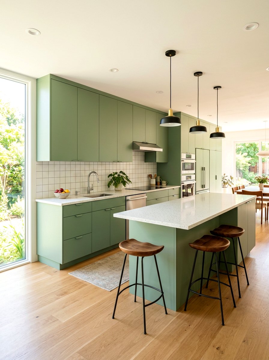 Sage Green Mid Century Kitchen - 30 sage green decor ideas