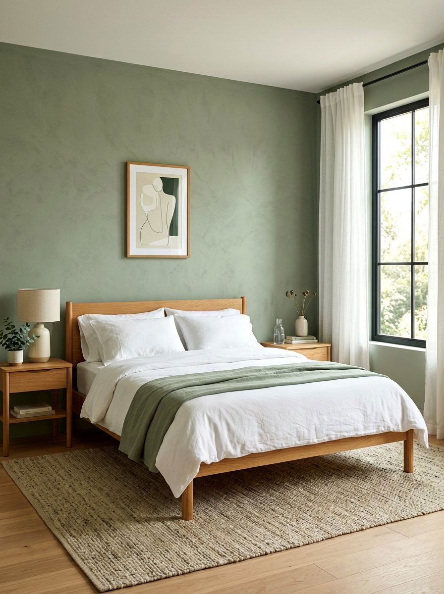 Sage Green Minimalist Bedroom - 30 earthy minimalist bedroom ideas