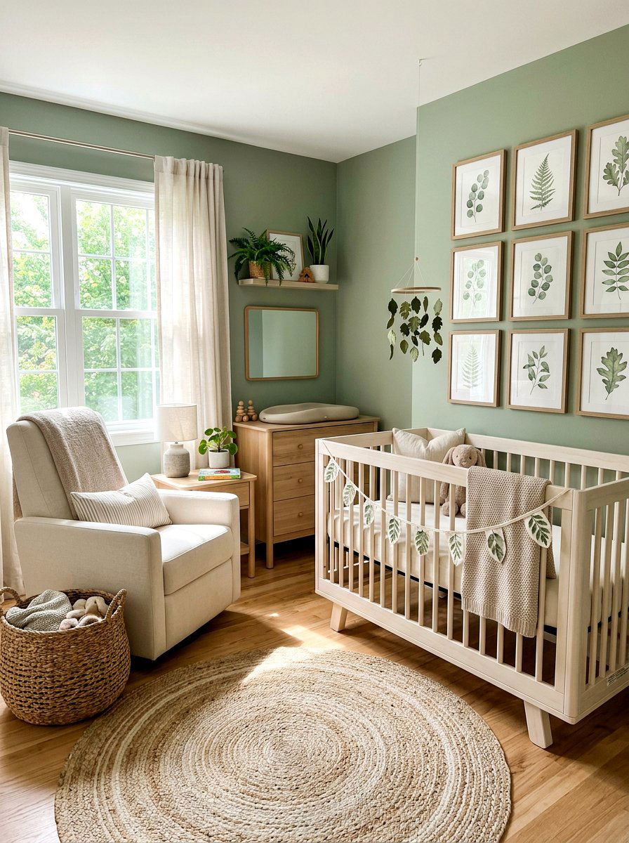 Sage Green Neutral Nursery - 30 neutral nursery ideas