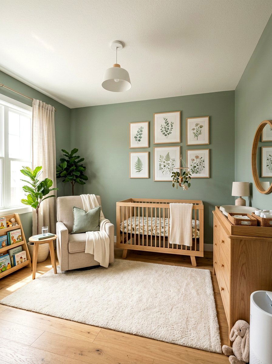 Sage Green Nursery - 30 old money nursery ideas