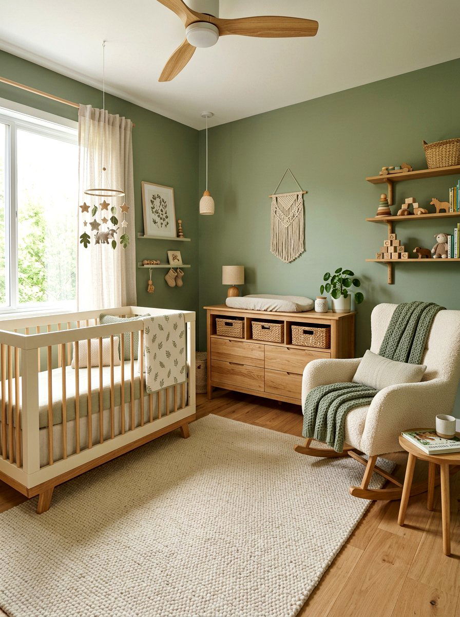 Sage Green Nursery - 30 minimalist nursery ideas