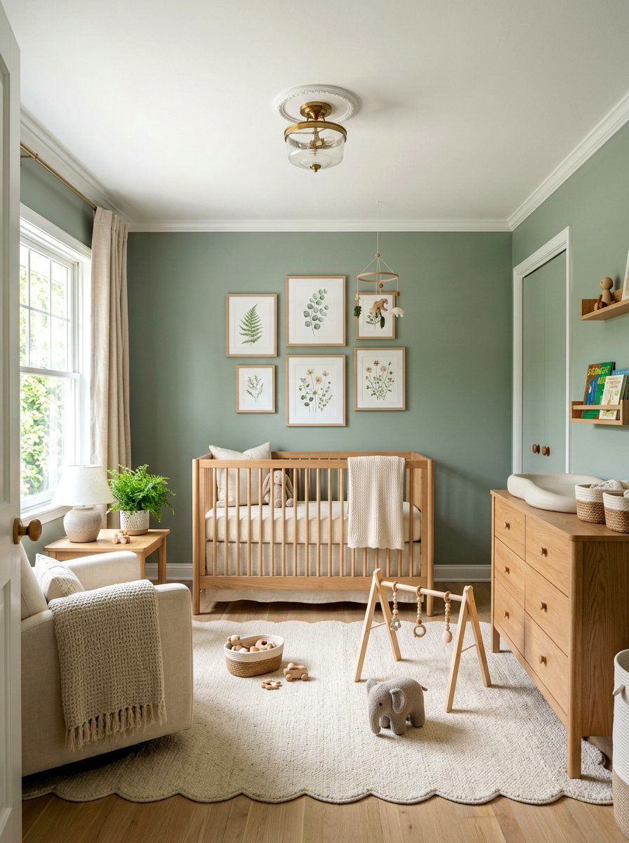 Sage Green Nursery Walls - 30 English nursery decor ideas