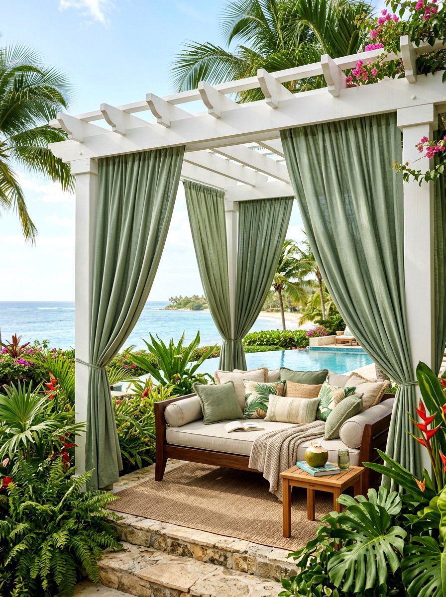 Sage Green Outdoor Drapes - 30 sage green patio ideas