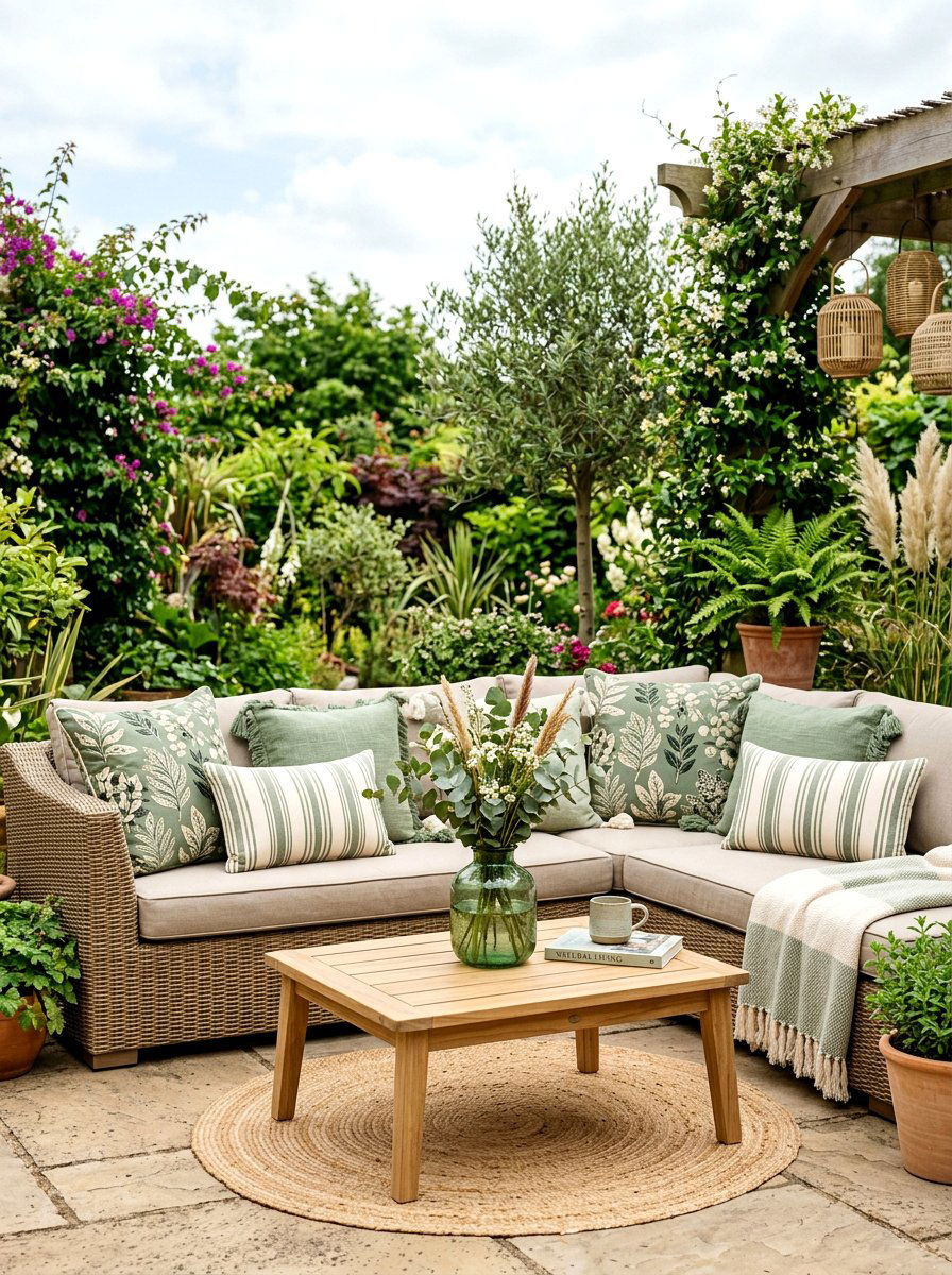 Sage Green Outdoor Pillows - 30 sage green patio ideas