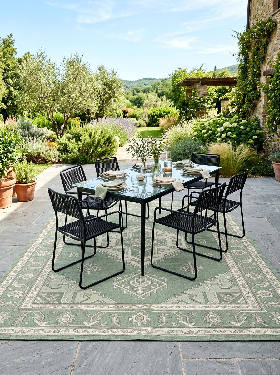 Sage Green Outdoor Rug - 30 sage green patio ideas