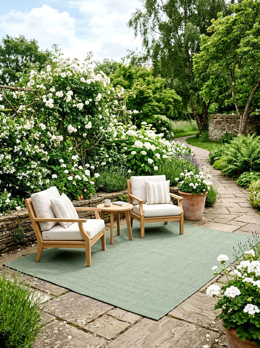 Sage Green Outdoor Rug - 30 patio rug ideas