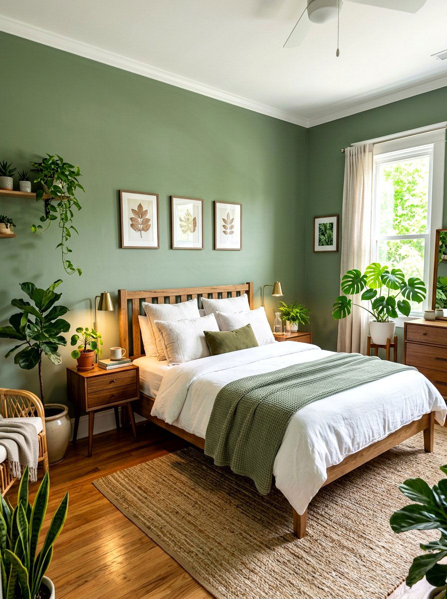 Sage Green Paint - 30 flower market bedroom ideas