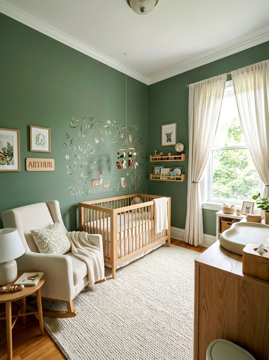 Sage Green Paint - 30 gender neutral heirloom nursery ideas