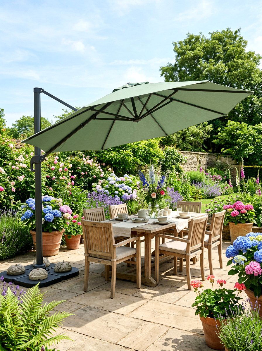 Sage Green Patio Umbrella - 30 sage green patio ideas