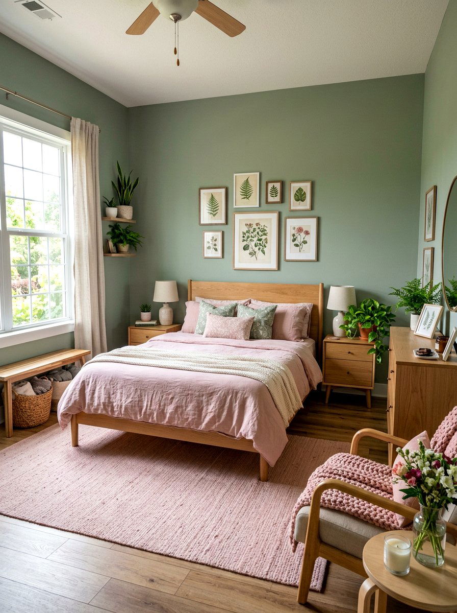 Sage Green Pink Bedroom - 30 pink bedroom ideas