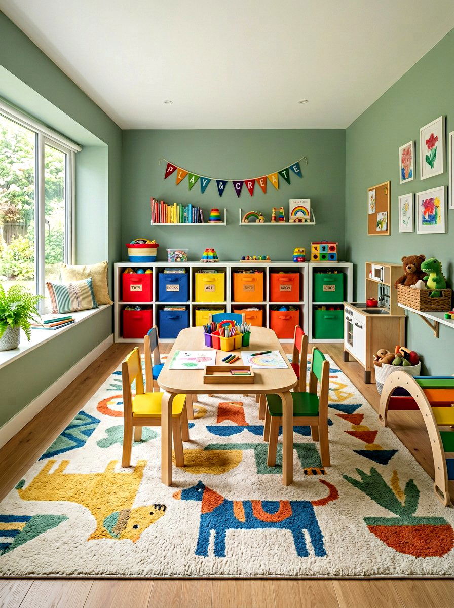 Sage Green Playroom - 30 sage green decor ideas