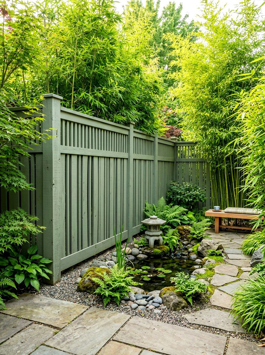 Sage Green Privacy Fence - 30 sage green patio ideas