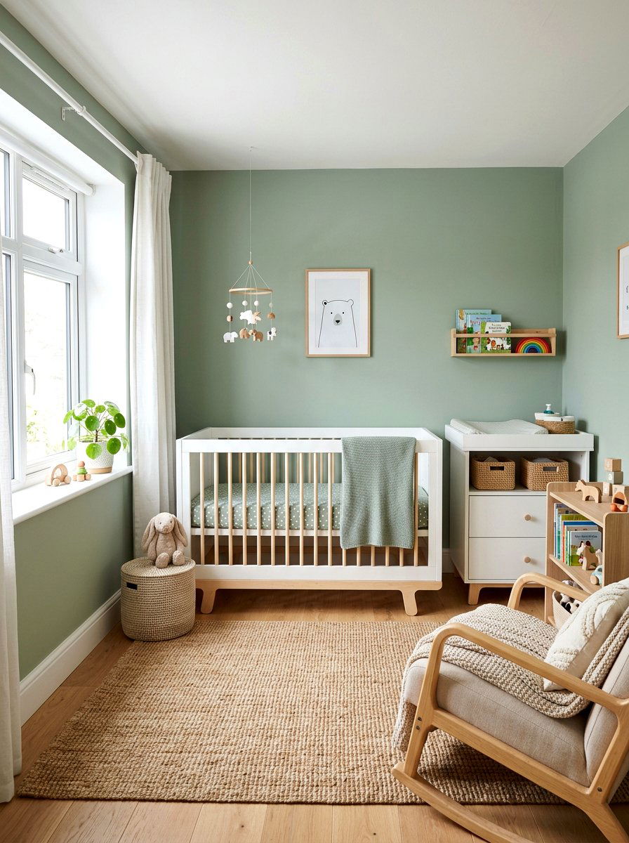 Sage Green Scandi Nursery - 30 Scandinavian nursery ideas