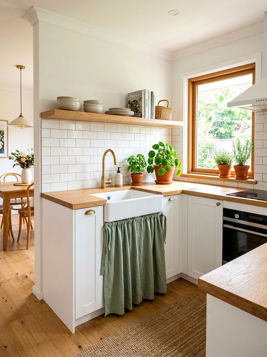 Sage Green Sink Skirt - 30 sink skirt kitchen ideas