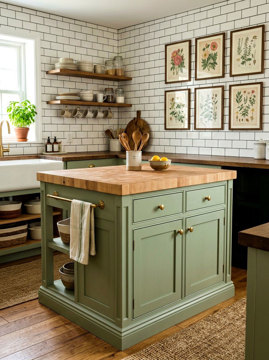 Sage Green Small Kitchen Island - 30 small island kitchen ideas