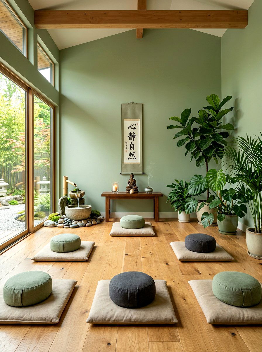 Sage Green Zen Meditation Room - 30 sage green decor ideas