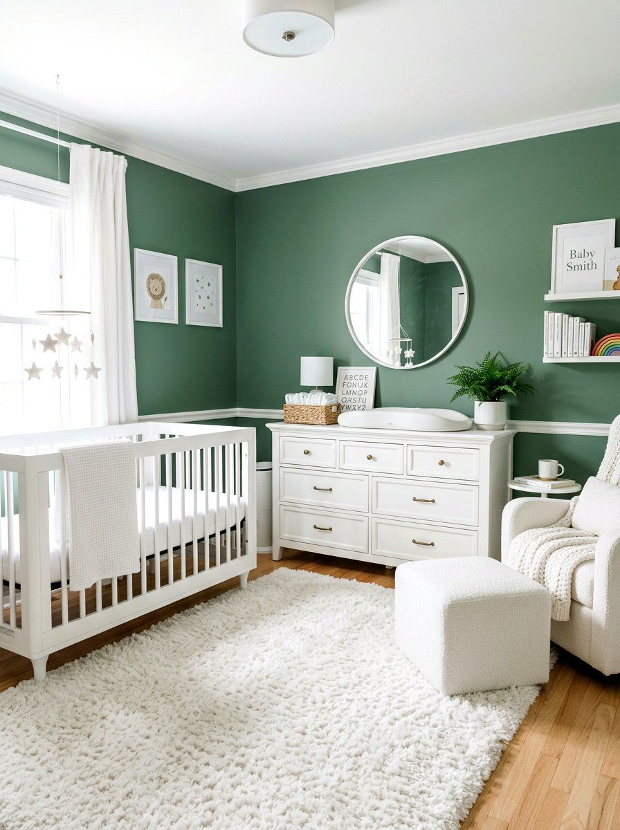 Sage and white nursery - 30 soft sage nursery ideas
