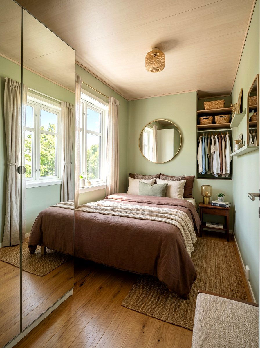 Sage cocoa small bedroom - 30 sage and cocoa bedroom ideas