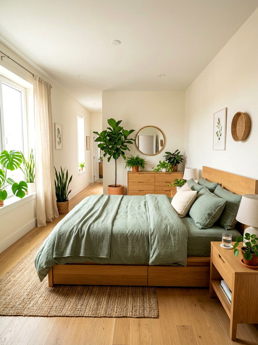 Sage green breathable bedding - 30 designer bedding bedroom ideas