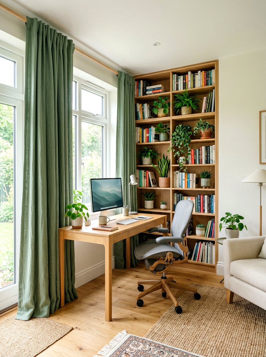 Sage green curtains - 30 sheer curtain ideas