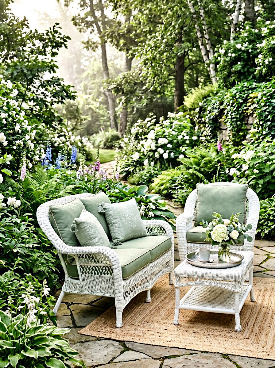 Sage green cushion - 30 boho patio cushion ideas