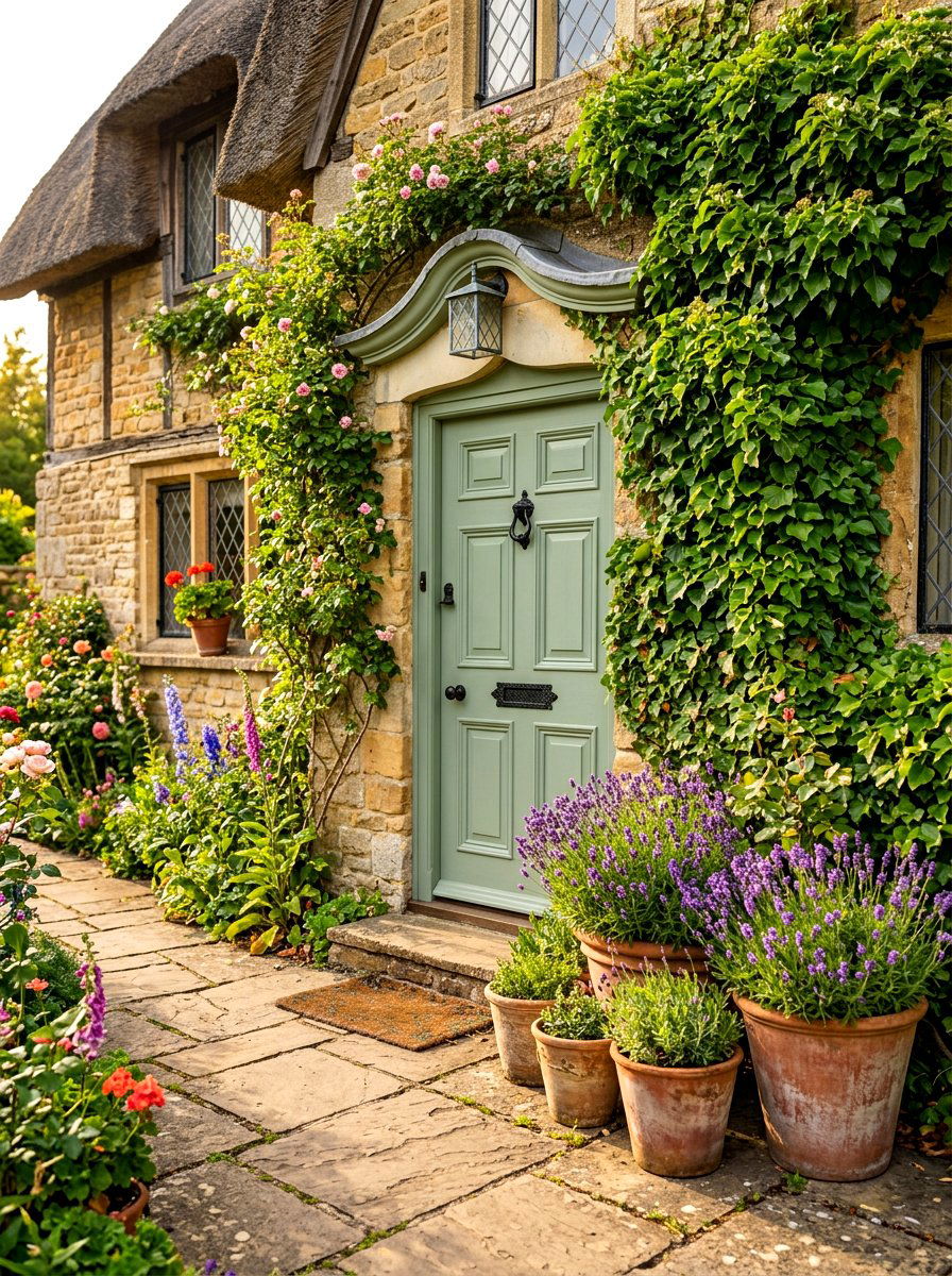 Sage green front door - 30 front door color ideas