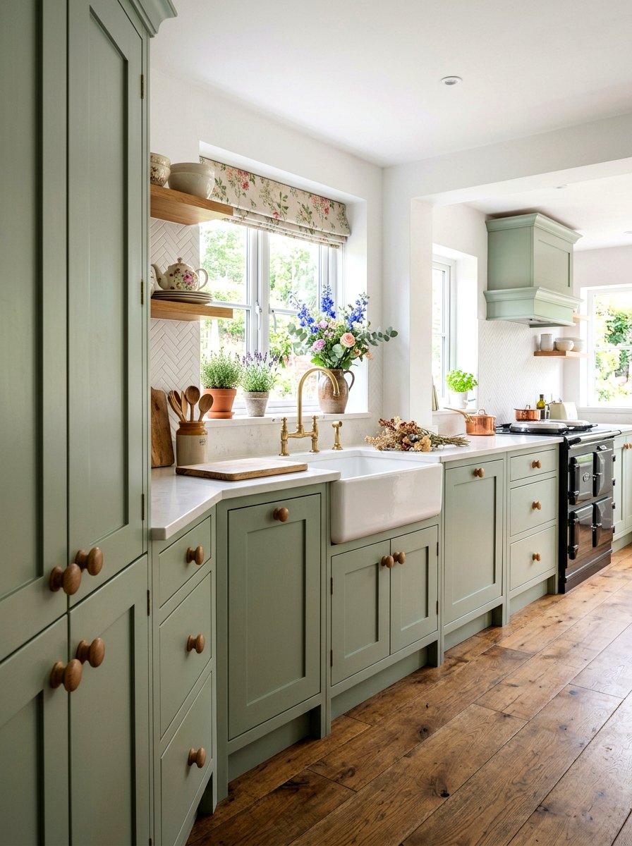 Sage green kitchen wood - 30 wood knob kitchen ideas