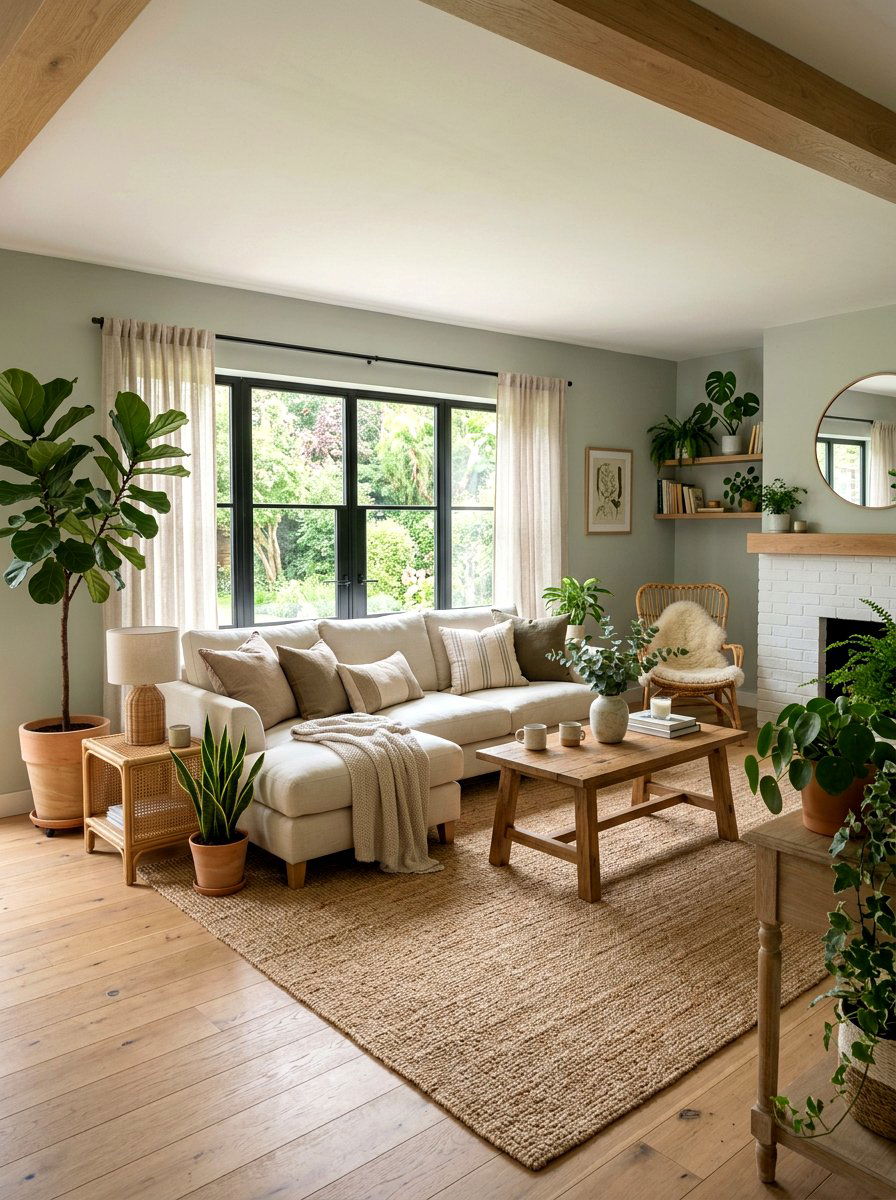 Sage green living room walls - 30 green living room ideas
