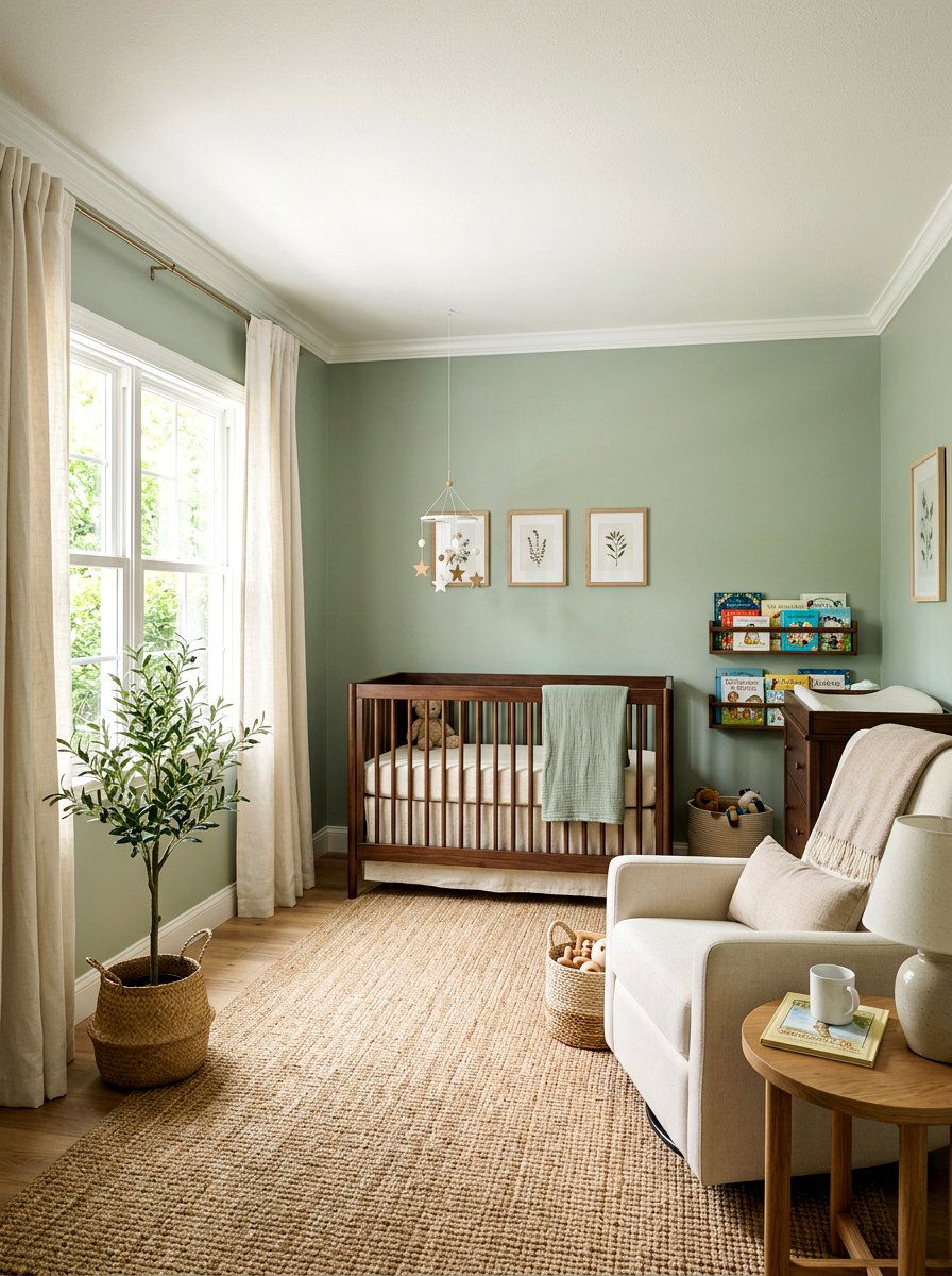 Sage green nursery - 30 soft traditional nursery ideas
