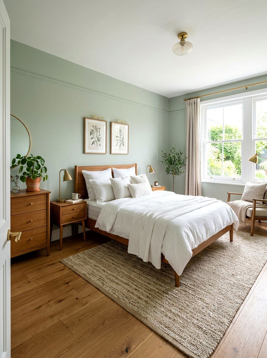 Sage green paint - 30 English country bedroom ideas
