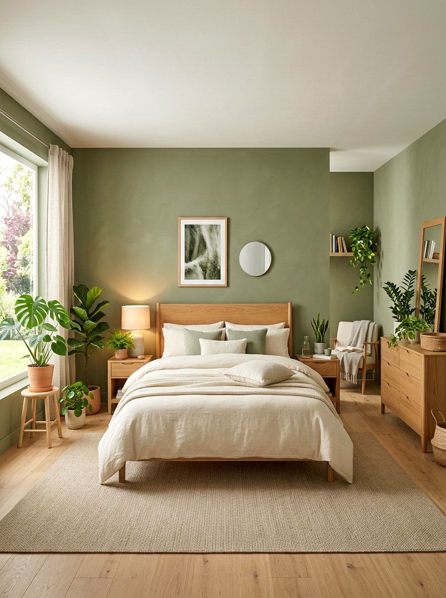 Sage green soft room - 30 soft girl room ideas