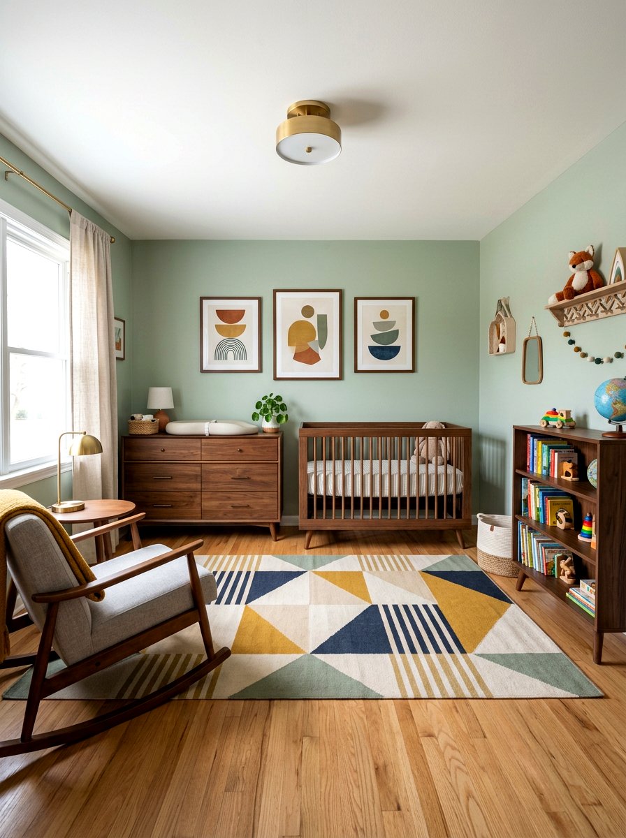 Sage mid century nursery - 30 soft sage nursery ideas