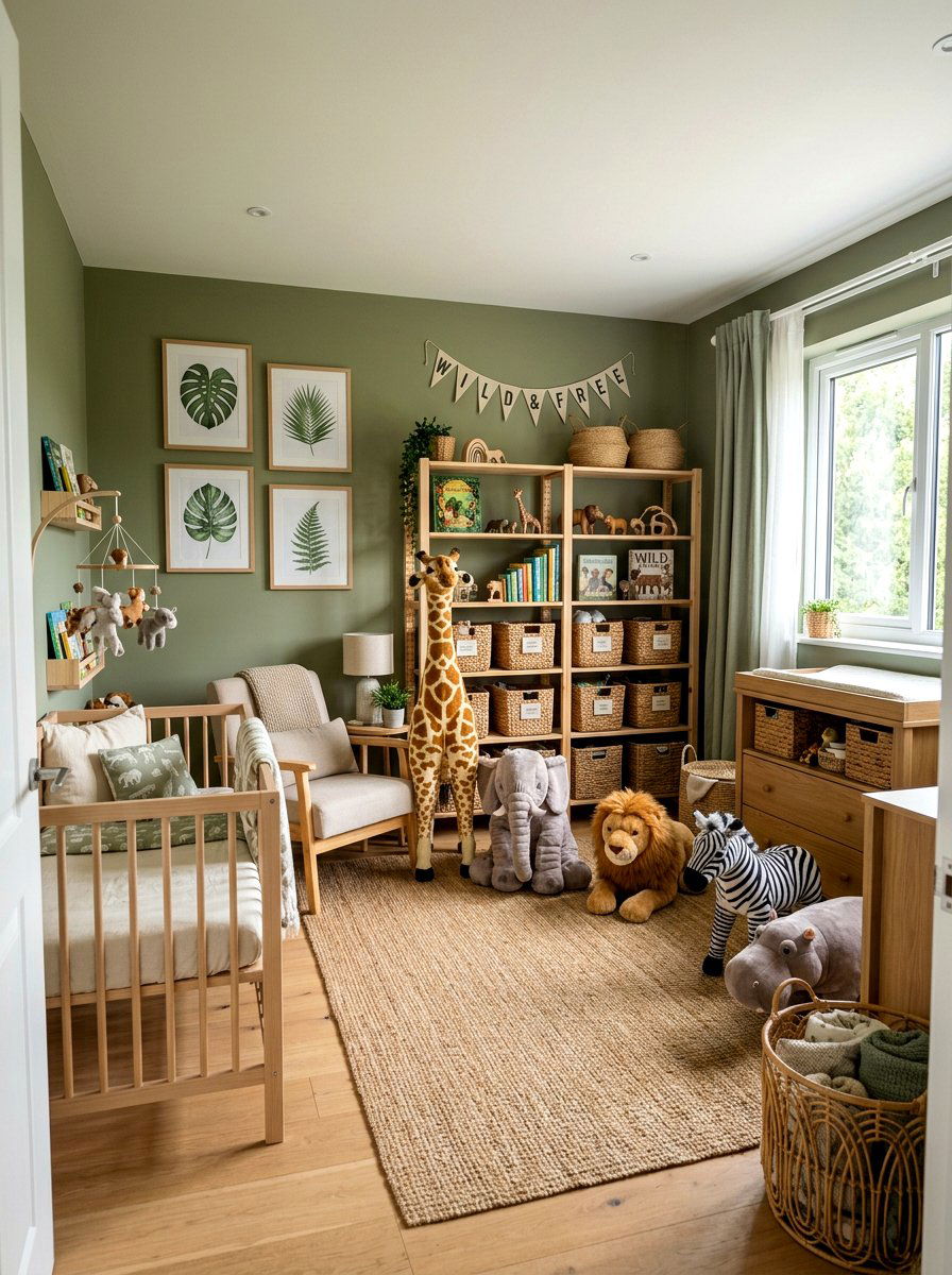 Sage safari nursery - 30 soft sage nursery ideas